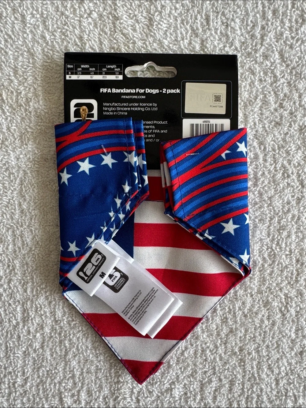 FIFA World Cup 2026 Dog Reversible Slide on Collar Bandana 2 Pack